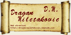 Dragan Miletaković vizit kartica